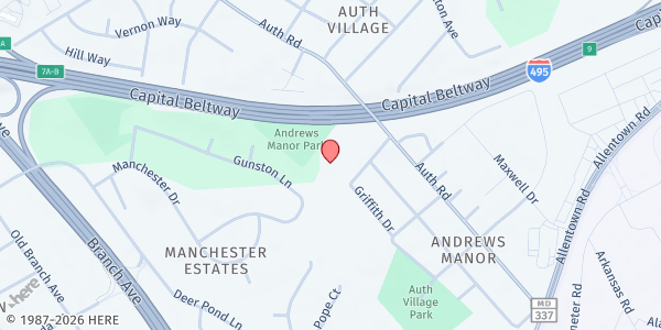 Map showing Beltway Church of Christ at 6000 Davis Blvd, Camp Springs, MD