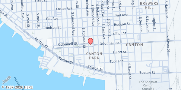 Map showing Canton Free Little Pantry at 1030 South Ellwood Avenue, Canton, MD