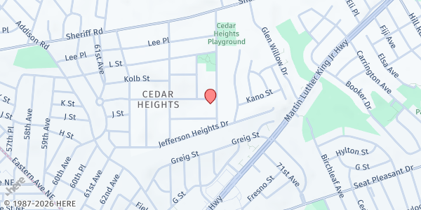 Map showing Corinth Baptist Church Outreach Program at 814 Cypress Tree Dr, Capitol Heights, MD