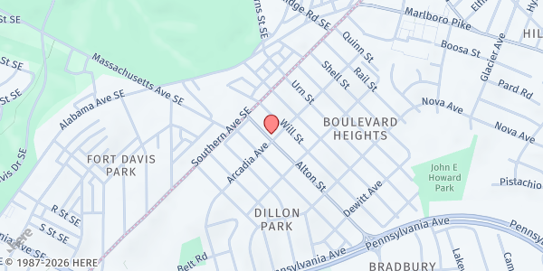 Map showing Deliverance Temple at 3918 Alton Street, Capitol Heights, MD