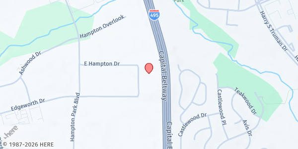 Map showing Regeneration Development Group at 9244 East Hampton Drive, Capitol Heights, MD