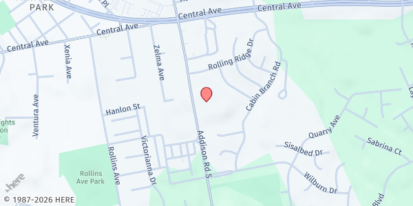 Map showing St. Margaret of Scotland Catholic Church at 408 Addison Road South, Capitol Heights, MD