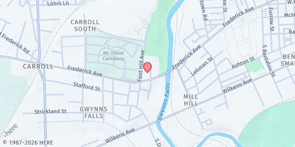 Map showing Family Kitchen at 360 South Dukeland Street, Carroll South, MD