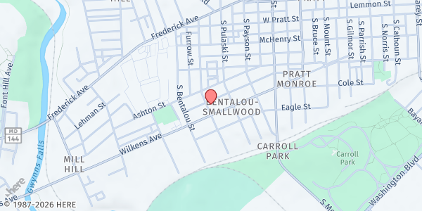 Map showing Citybeat Baltimore - Carrollton Ridge at 535 South Smallwood Street, Carrollton Ridge, MD