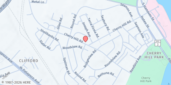 Map showing Saint Veronica Church - Food Distribution Center at 806 Cherry Hill Road, Cherry Hill, MD