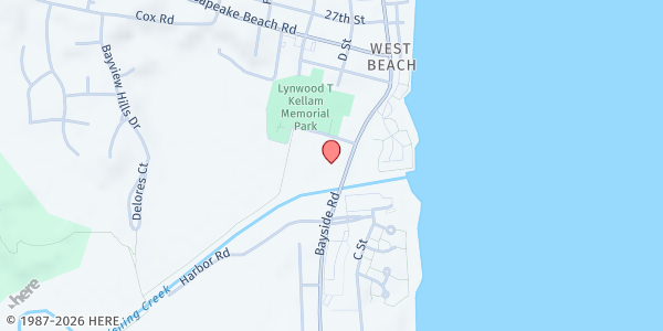 Map showing Northeast Community Center at Northeast Community Center, Chesapeake Beach, MD