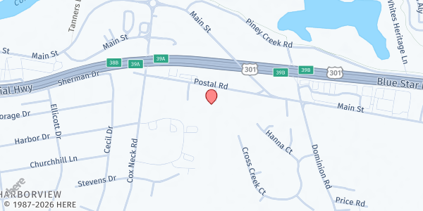 Map showing New United Methodist Church at 110 Union Wesley Circle, Chester, MD