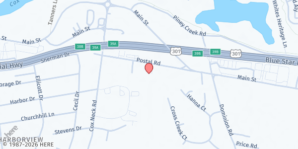 Map showing New United Methodist Church at 110 Union Wesley Cir, Chester, MD