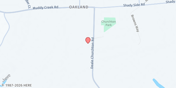 Map showing Franklin UMC Pantry at 5345 Deale Churchton Road, Churchton, MD