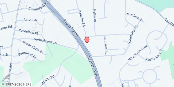 Map showing A Place for Hashem Ministries at 8100 Malcolm Rd, Clinton, MD