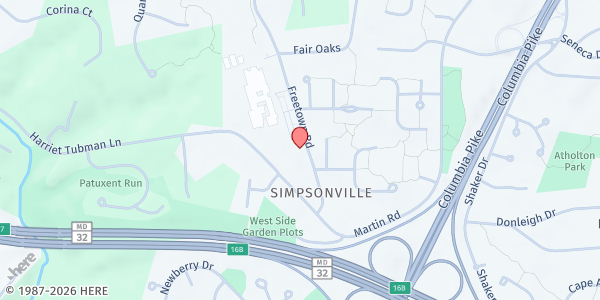 Map showing Grassroots Crisis Intervention Center at 8990 Old Annapolis Road, Columbia, MD