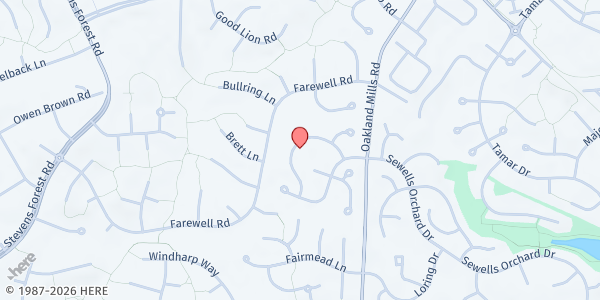 Map showing Howard County Food Bank at 9385 Gerwig Lane, Columbia, MD