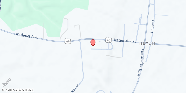 Map showing Emanuel Baptist Temple at 16221 National Pike, Conococheague, MD