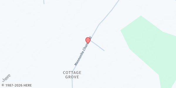 Map showing Dot's Community Food Pantry Inc. at 8361 Mennonite Church Road, Cottage Grove, MD