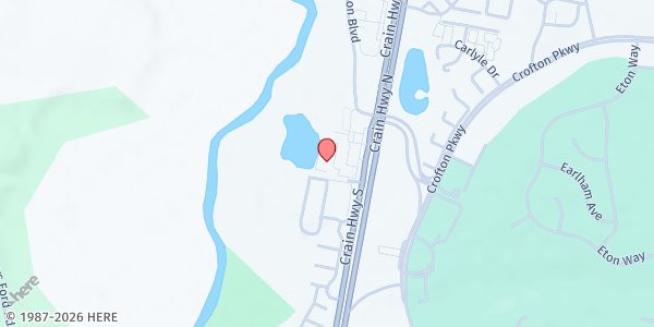 Map showing The Lord's Chosen Food Pantry at 1302 Cronson Blvd, Crofton, MD