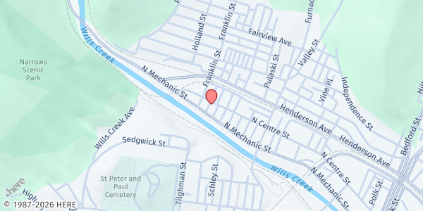 Map showing Hope Station at 632 North Centre Street, Cumberland, MD