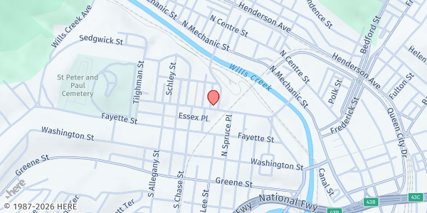 Map showing Interfaith Community Pantry at 301 Cumberland Street, Cumberland, MD