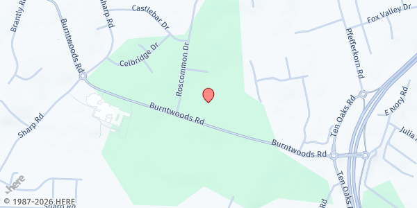 Map showing GUMC Pantry at 13900 Burntwoods Road, Dayton, MD