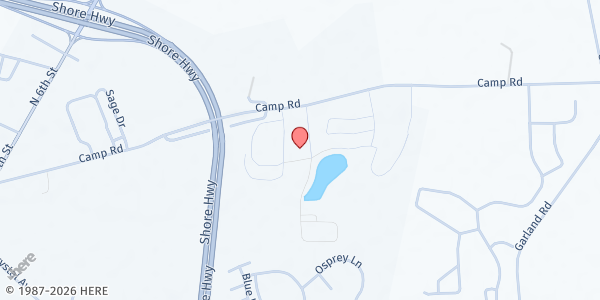 Map showing His Hope Ministries at 409 Aldersgate Dr, Denton, MD