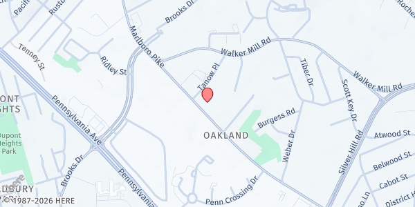 Map showing ECWA USA Evangelical Church Winning All at 5526 Marlboro Pike, District Heights, MD