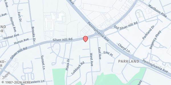 Map showing Second Baptist Church Southwest - Helping Hands Food Pantry at 5501 Silver Hill Road, District Heights, MD