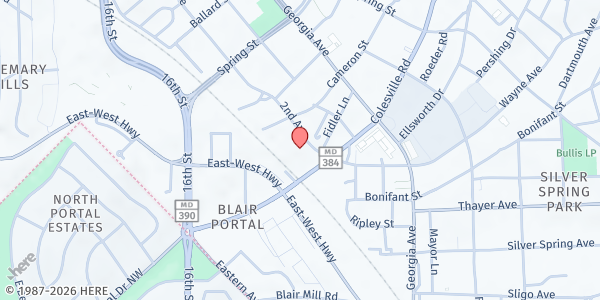 Map showing ECD - Edgewood Commons at 8403 Colesville Road, Downtown Silver Spring, MD