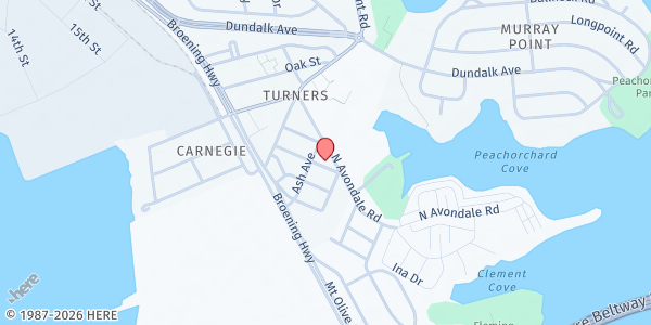Map showing Greater St. John BC - Dundalk at 209 Walnut Avenue, Dundalk, MD