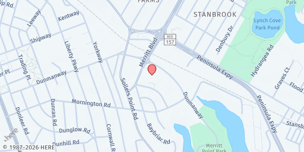 Map showing Logan Elementary at Logan Elementary, Dundalk, MD