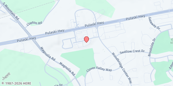 Map showing Harford Community Action Agency - Edgewood at 1321 Woodbridge Station Way, Edgewood, MD