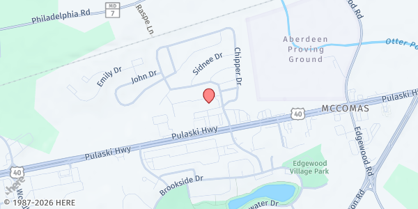 Map showing The Epicenter at Edgewood at 1918 Pulaski Highway, Edgewood, MD