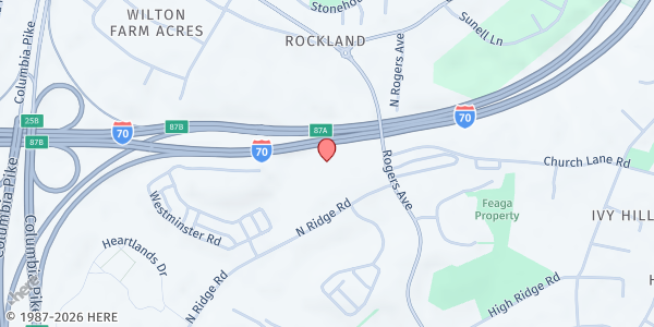 Map showing Shalom Miracle Center at 2796 Rogers Avenue, Ellicott City, MD