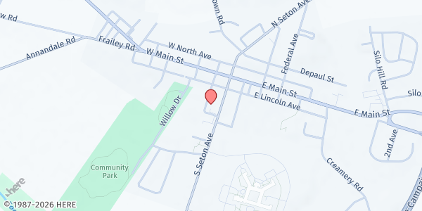 Map showing Emmitsburg Food Bank at 130 South Seton Avenue, Emmitsburg, MD
