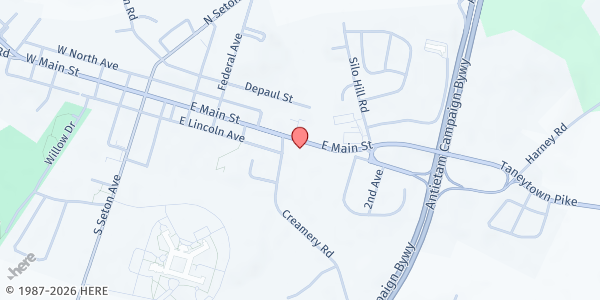 Map showing Emmitsburg Food Pantry at Emmitsburg Food Pantry, Emmitsburg, MD