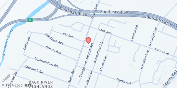 Map showing Church of the Harbor at 911 Mace Avenue, Essex, MD