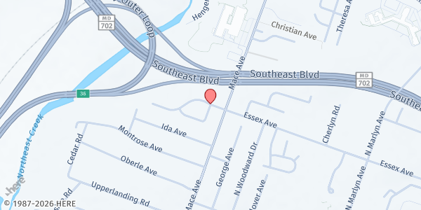 Map showing Kingsley Park Apartments at 1630 Essex Square, Essex, MD