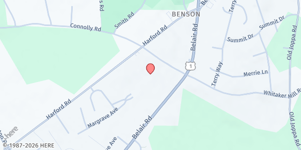 Map showing Tabitha's House at 112 Connolly Road, Fallston, MD