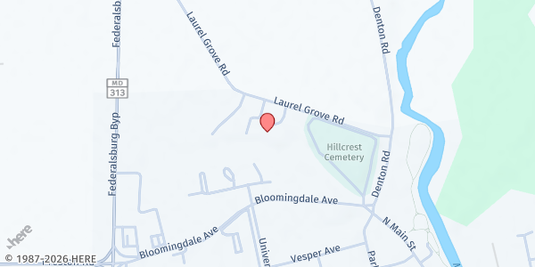 Map showing Laurel Grove Acres at 3460 Laurel Grove Rd., Federalsburg, MD