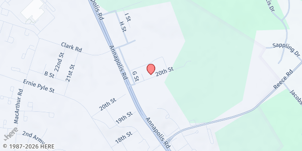 Map showing Sarah's House at 2015 20th Street, Fort Meade, MD