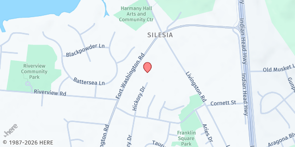 Map showing Breath of Life Ministries at 11310 Fort Washington Road, Fort Washington, MD