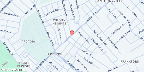Map showing Household of Faith Missionary at 4811 Belair Road, Frankford, MD