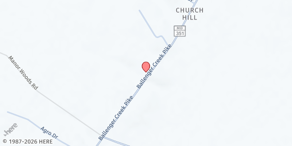 Map showing Emmanuel Trinity Lutheran at 4004 Ballenger Creek Pike, Frederick, MD