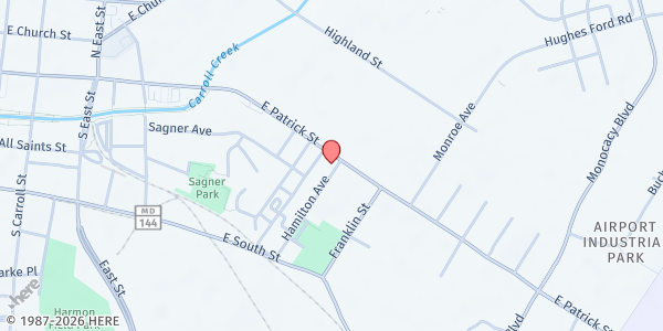 Map showing Gale Recovery - Frederick at 608 East Patrick Street, Frederick, MD