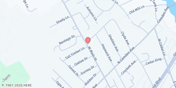 Map showing Fruitland Baptist Church at 630 Clyde Avenue, Fruitland, MD