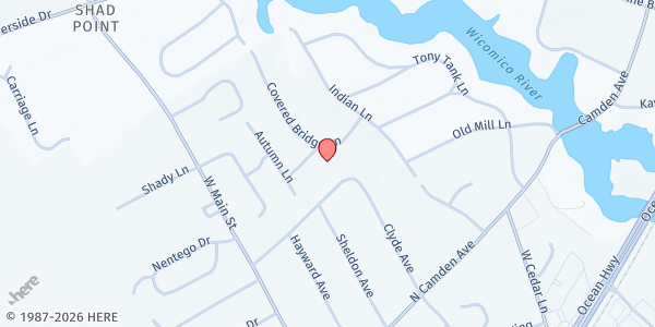 Map showing Fruitland Baptist Church at 603 Clyde Avenue, Fruitland, MD
