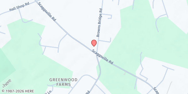 Map showing Open Doors Food Pantry at 12430 Scaggsville Road, Fulton, MD