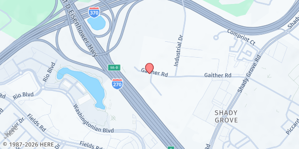 Map showing Chinese Culture and Community Service Center at 9366 Gaither Road, Gaithersburg, MD