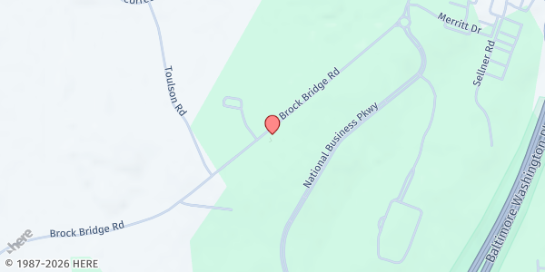 Map showing Payne Memorial Church at 7901 Brockbridge Rd., Georgetown, MD