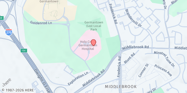 Map showing HC - Germantown at 19801 Observation Drive, Germantown, MD