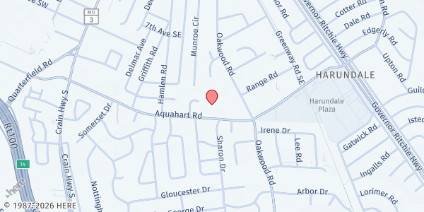 Map showing Adventist Community Services - Glen Burnie at 508 Aquahart Rd., Glen Burnie, MD
