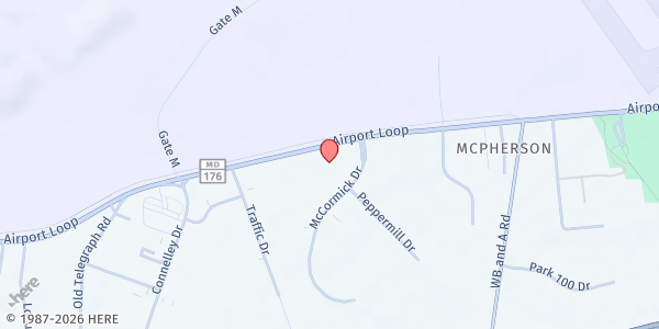 Map showing New Kingdom Faith at 500 McCormick Drive, Glen Burnie, MD